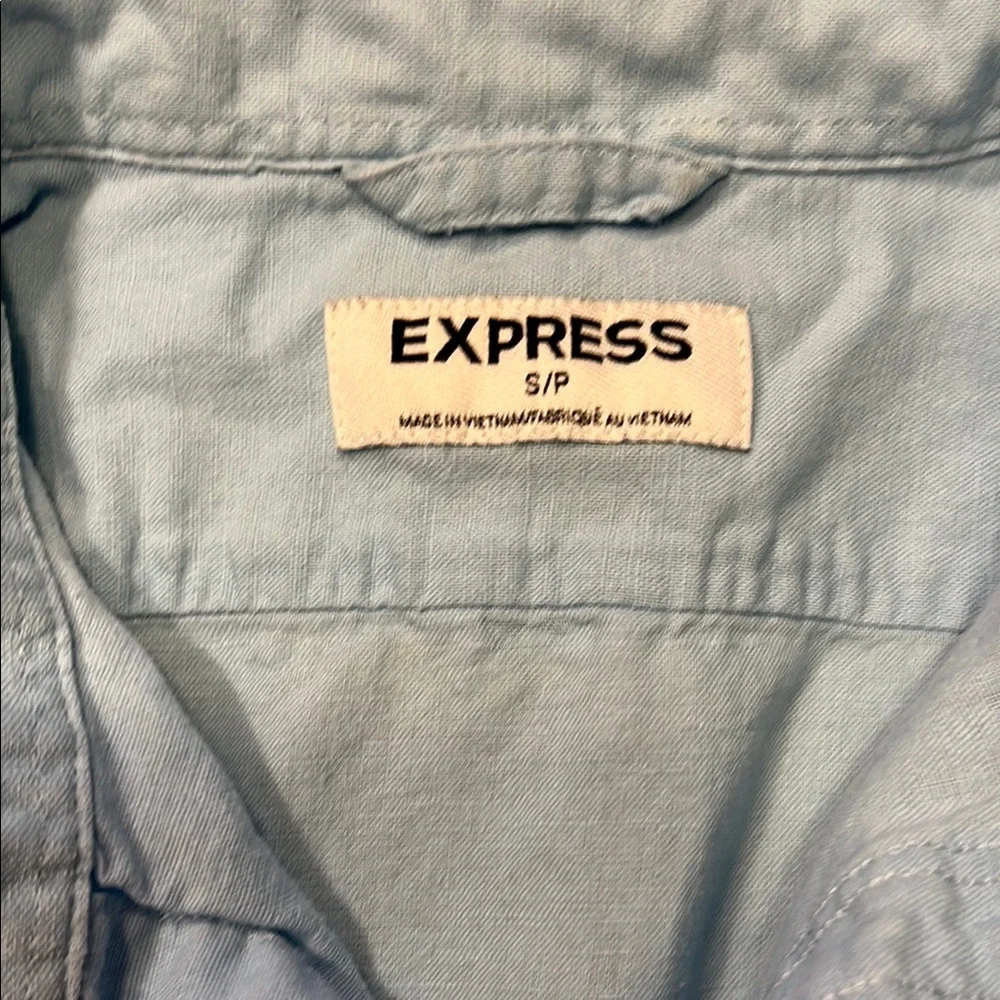 Express Men's  Light Blue Shirt Size Small - Picture 9 of 11